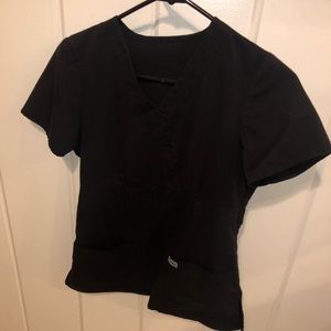 XS Greys Anatomy Black Scrub Top